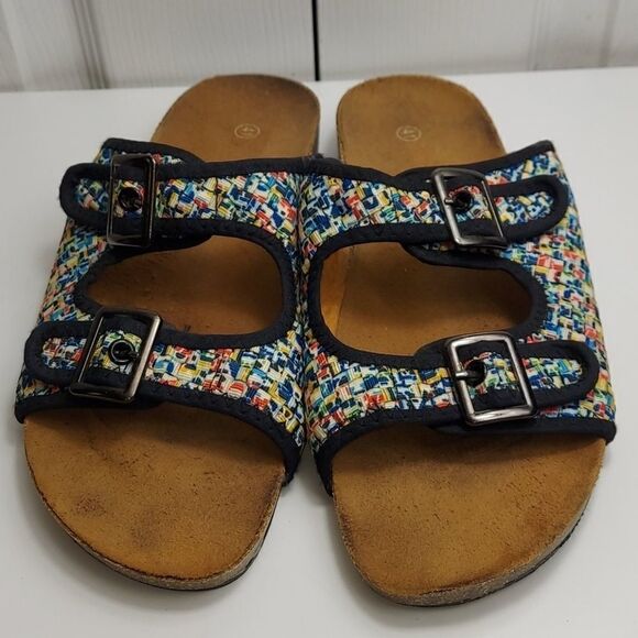 Bernie Mev. Multicolored Woven Buckle Sandals 41 - Picture 3 of 6